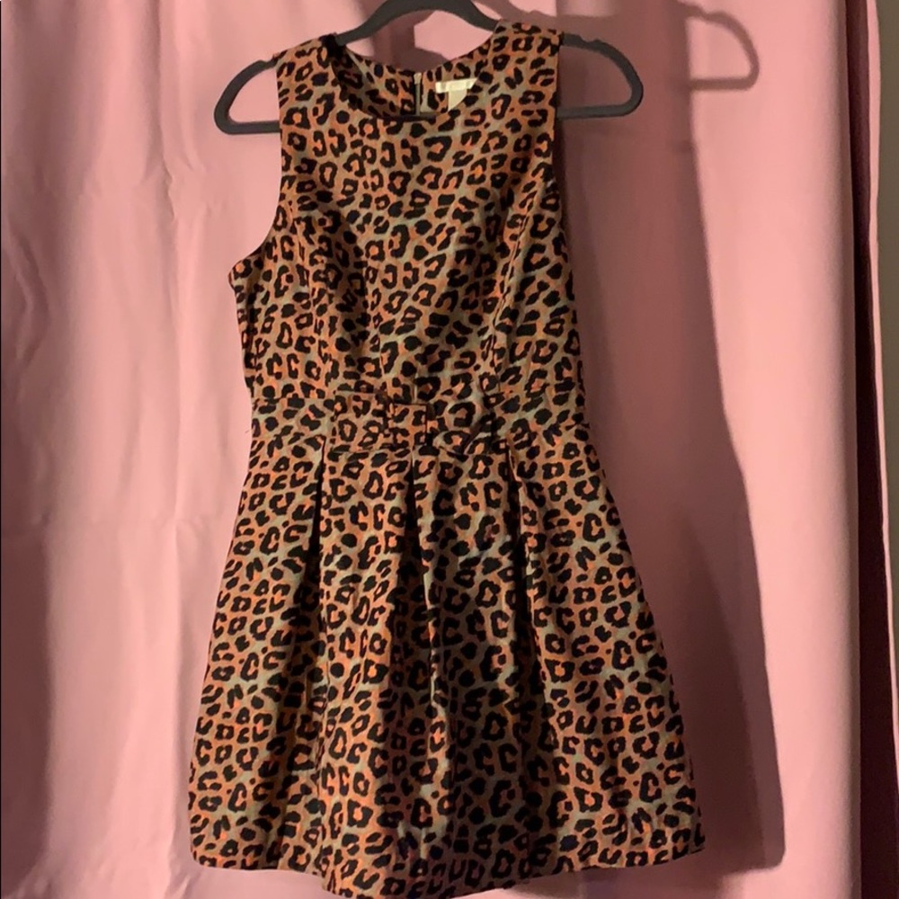 Pink leopard print dress